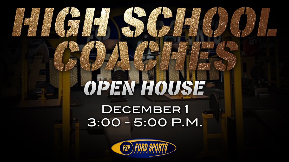TFordFSP's tweet photo. This Saturday I am opening up the doors @gofordsports to ALL HS FOOTBALL COACHES that have any questions about FSP. We will talk about everything from our training programs, meeting our strength staff, college recruiting, an leadership. RSVP your spot now https://t.co/UnK9hWDnTs https://t.co/nX5v33xNDb