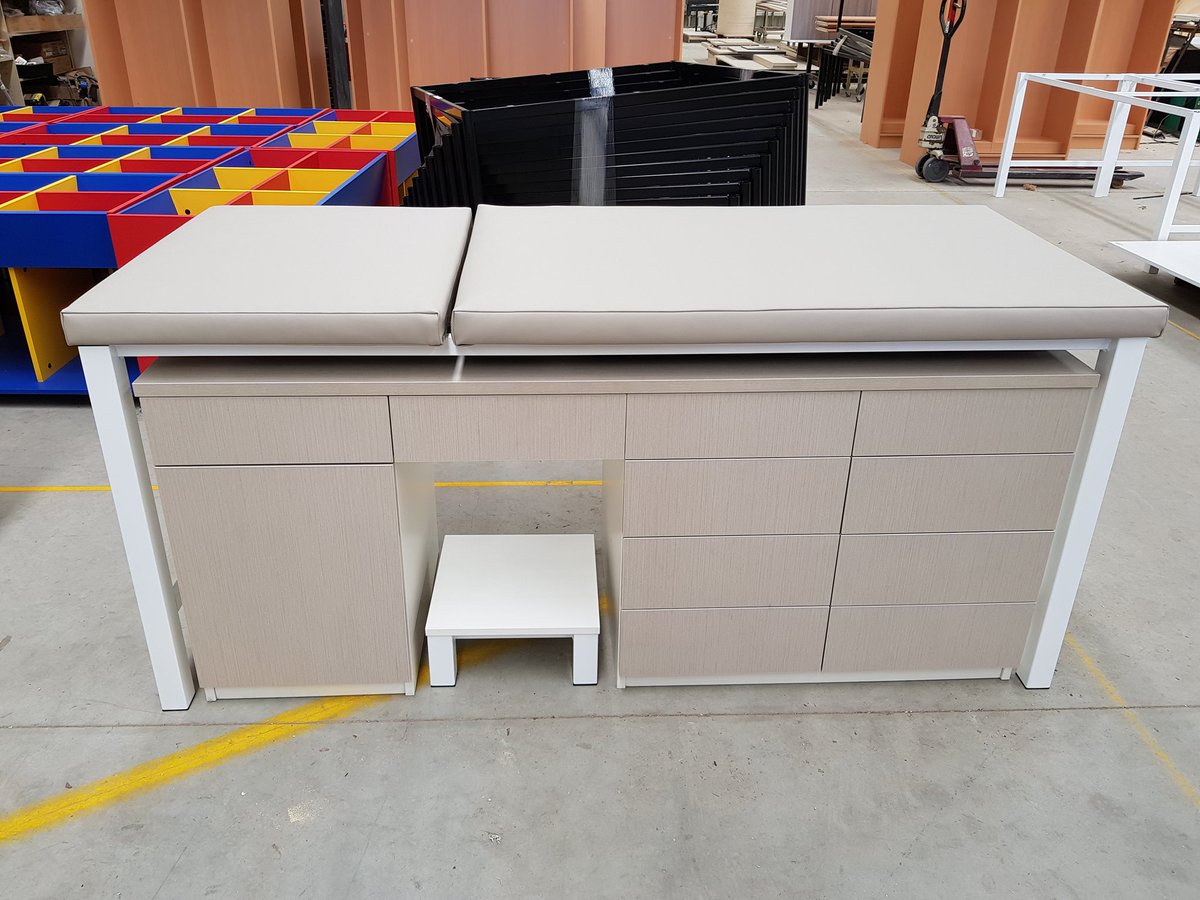 PeppertreeFN's tweet photo. Check out these medical beds currently in production. They look amazing and have push to open draws and a handy pull out shelf. https://t.co/pXEAM6vXdA