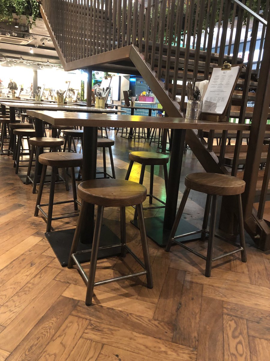 PaulFrampton3's tweet photo. Freshly delivered low bar stools at @markethalls Victoria #barstool #counterstools #industrialstyle #interiordesign #interiors #customfurniture #bespokefurniture #urbanchic #metalandwood #commercialinteriors #cafestools #pubstools #restaurauntseating #restaurantinteriors https://t.co/PvwrObKqlj