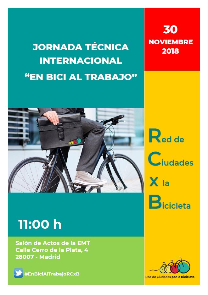 RedCiudadesBici's tweet photo. ¡Hoy es el día!
Todo preparado para la jornada técnica internacional: #EnBiciAlTrabajoRCxB https://t.co/BVICuwuVHY