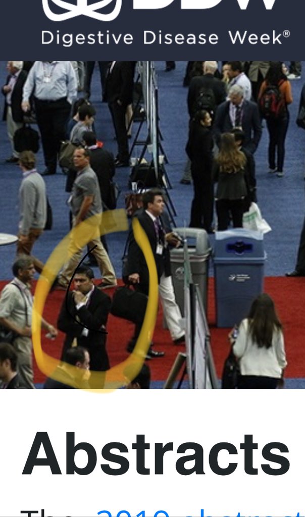 BilalMohammadMD's tweet photo. Got this from my resident today. @DDWMeeting spotted me checking out #posters and put this on their brochure. Made me laugh as I feel the crunch of last minute deadline for #DDW2019 @AmerGastroAssn @TrieuMd @ALBoothMD @GoForGou @AASLDtweets @ASGEendoscopy https://t.co/s8hFC930Ch