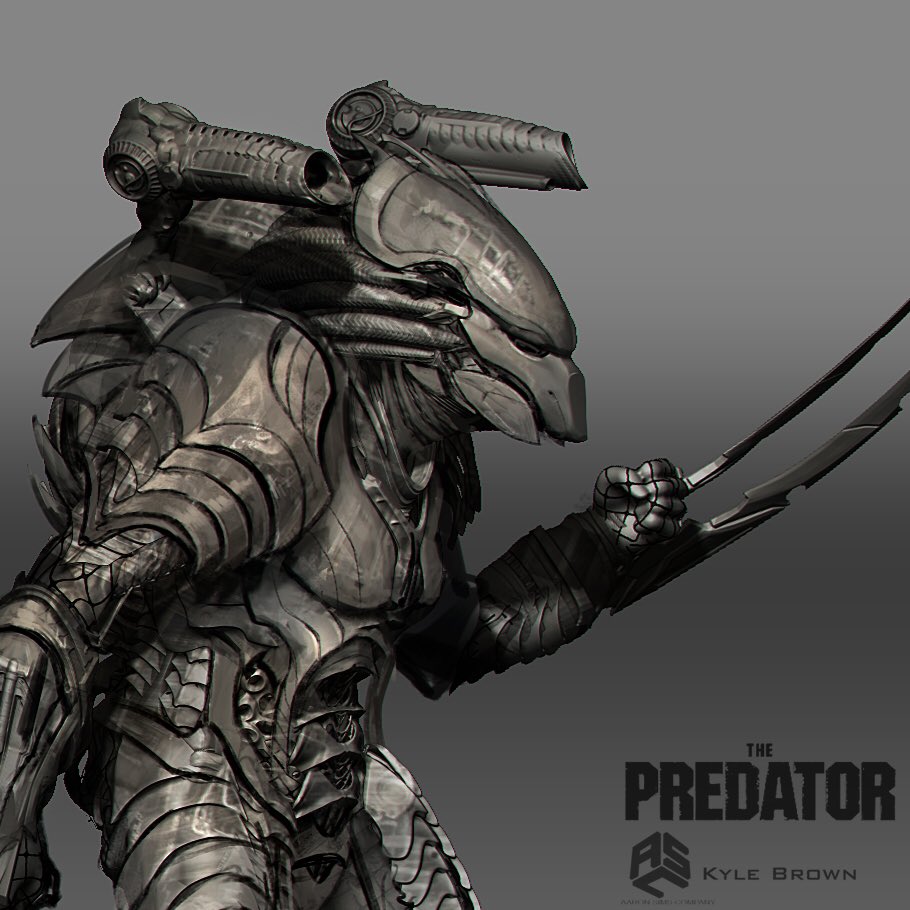 KyleBrownDesign's tweet photo. #predatorkiller concept sketch for Shane Blacks #ThePredator full size and res at https://t.co/r1DKDFvTZW #conceptart #creaturedesign #predator #scifi #horror https://t.co/EZqDYdzUi9