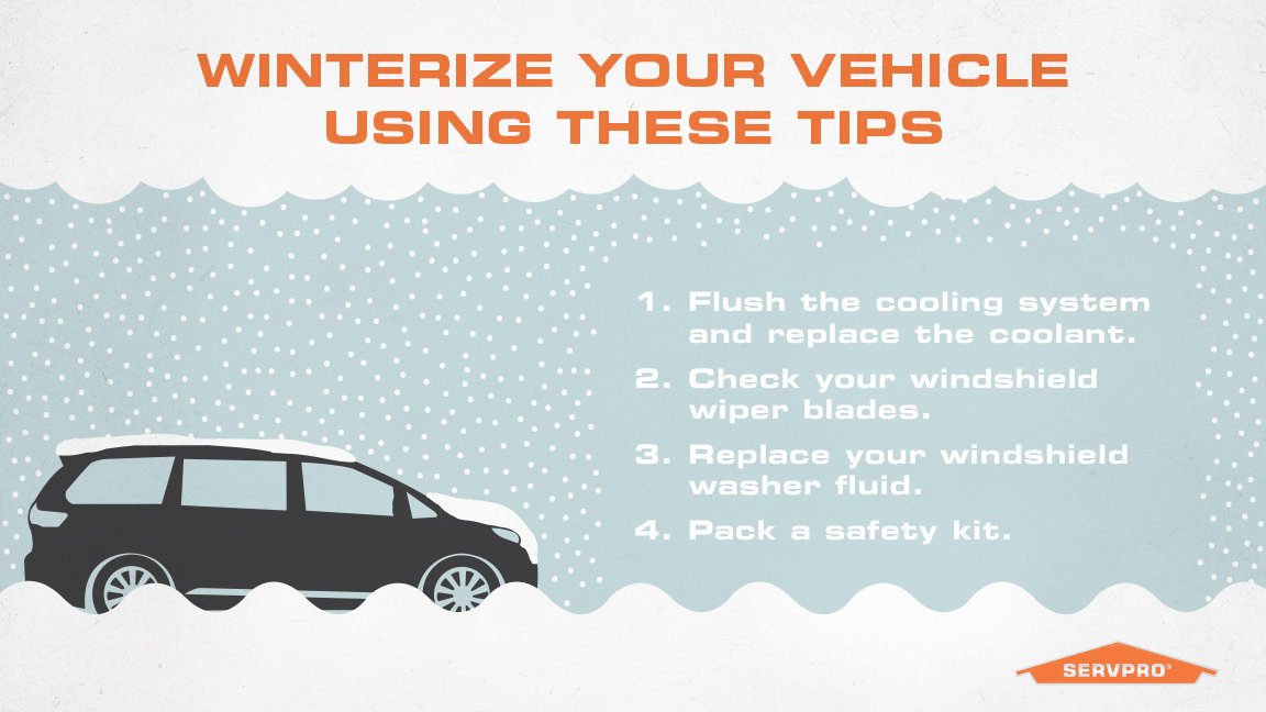 #Snow is on the way and with it comes problems on the road. Be sure to look at and follow these steps if you absolutely have to go out into the snow for a commute, you never know what may happen! #SERVPRO #Heretohelp