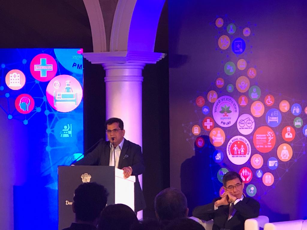 NITIAayog's tweet image. This #DevelopmentDialogue must throw up radical solutions for the problems which plague the grass roots. We must strengthen Primary #health, look at customised solutions for Universal Health Care which are tech driven, effectively governed &amp;amp; uniquely Indian: CEO @amitabhk87