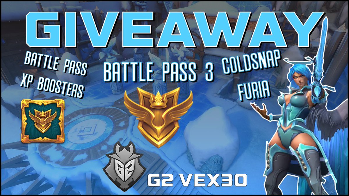 It's giveaway time! For those who missed getting their Coldsnap Furia, who do not have the battle pass, or needs some extra xp for their battle pass this is for you! Be sure to get in on this!
Giveaway - bit.ly/2U215J5