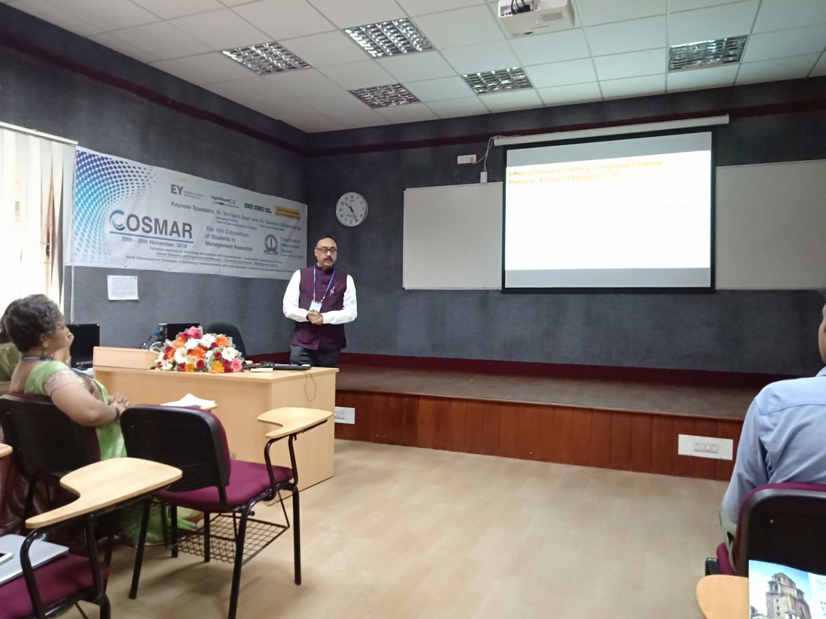 winkrish's tweet photo. Presented paper in #COSMAR 2018 at Department of Management Studies, IISc Bengaluru https://t.co/UjCBvLj12B