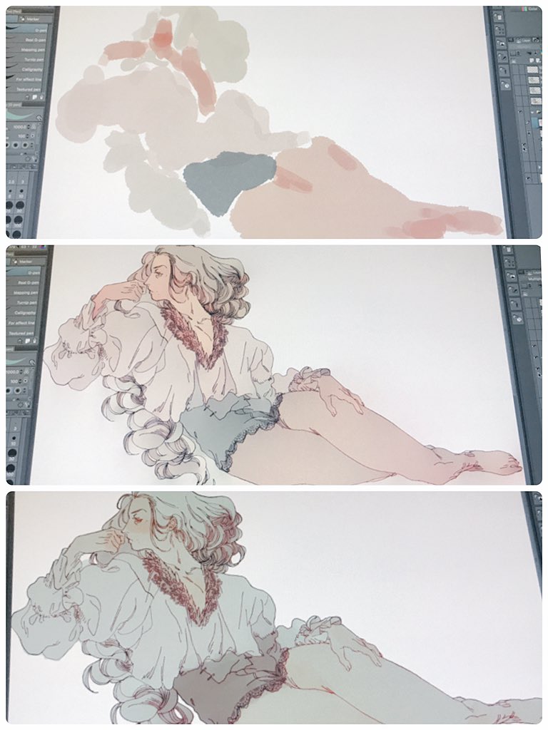 in case anyone is wondering, the second img is the file immediately after colorize function, the final is me making adjustments bc im like that, 