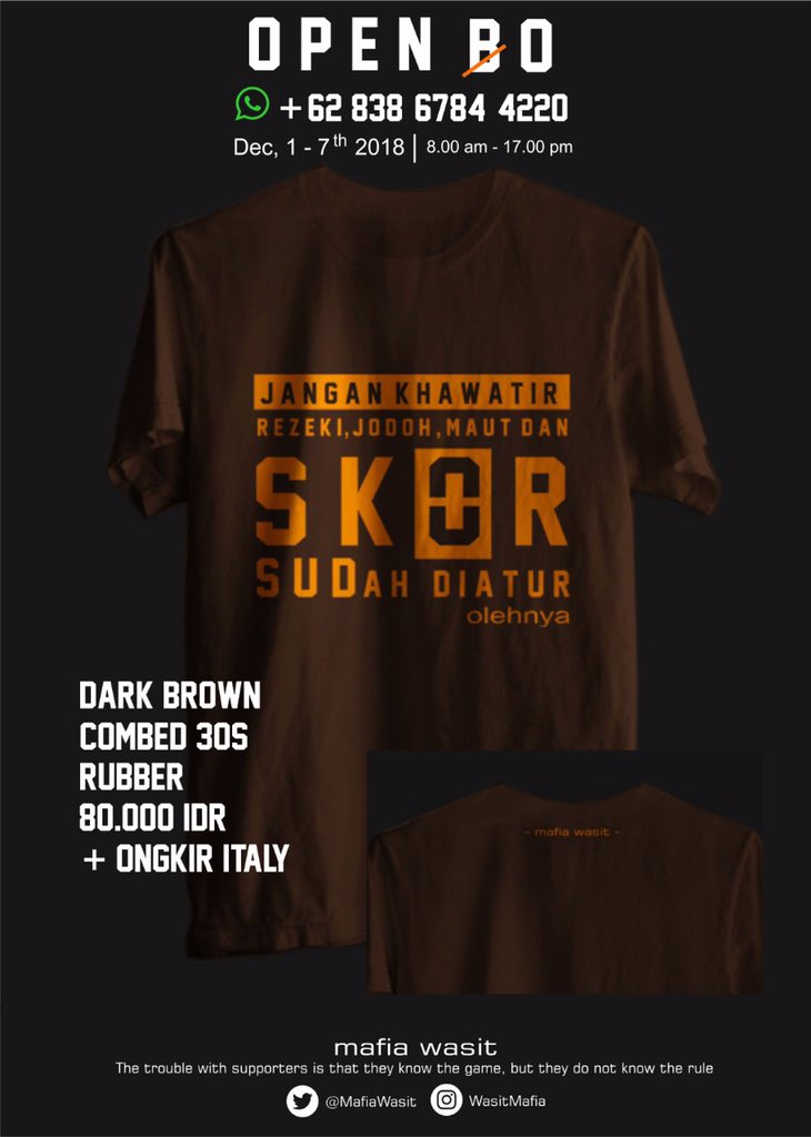 Sebelum nyinyir, tolong dibeli #KaosKapitalis ini dulu. Seluruh keuntungan akan digunakan untuk bayar hotel dan Pijet setelah nyinyiran terakhir nanti.

Jangan tanya kenapa warna Font Orange