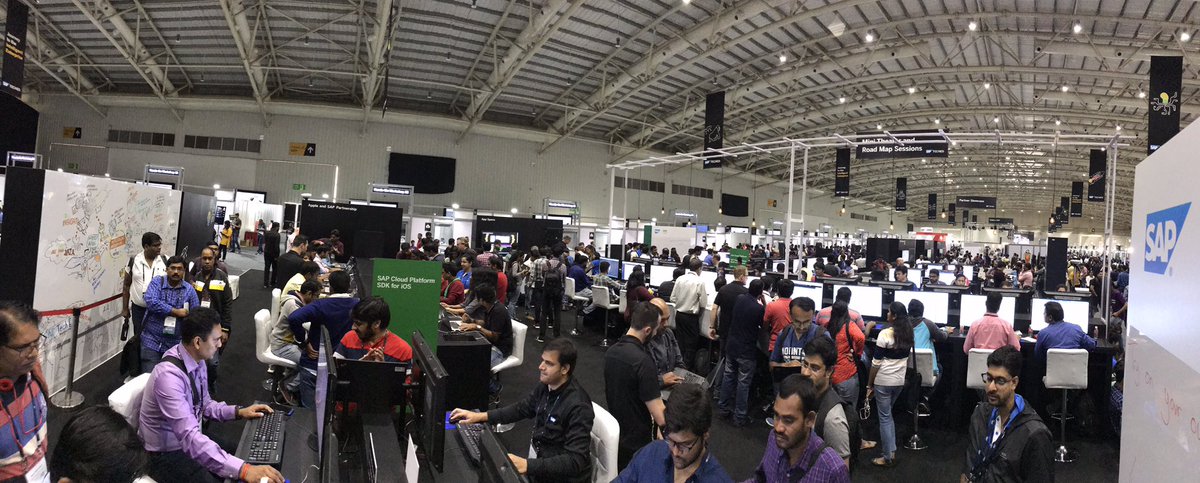 Sygyzmundovych's tweet image. #AppSpace in the #DeveloperGarage at #SAPTechEd Bangalore is buzzing today!

Stop by for #SAPCP #SAPHANA #SAPUI5 hands on, including integration with our partners: #Apple #AWS #Google #Microsoft (alphabetically)