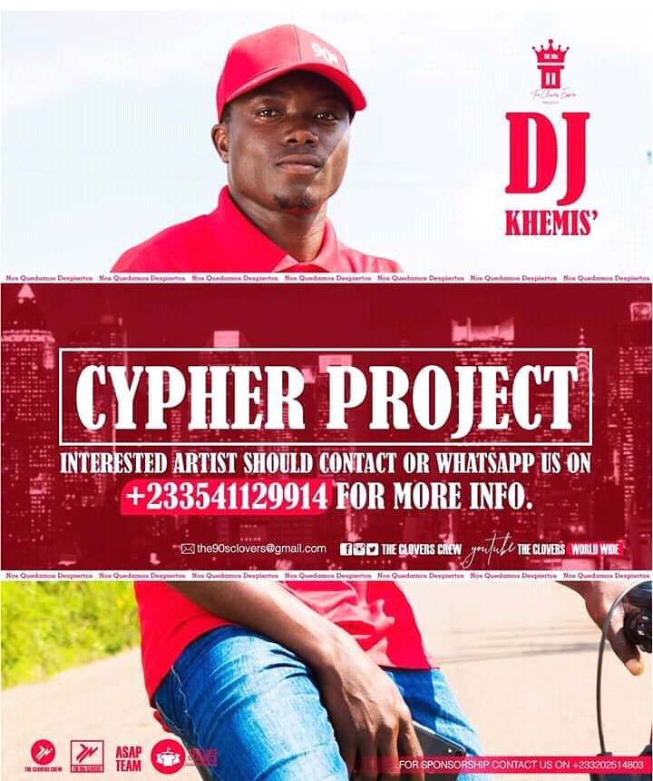 ohenewaofficial's tweet photo. 2019 Cypher Project with Deej Khemis
For More info. Contact Us on +233541129914 or the90sclovers@gmail.com #TheCloversCrew #AsapTeam https://t.co/au26AAcILT