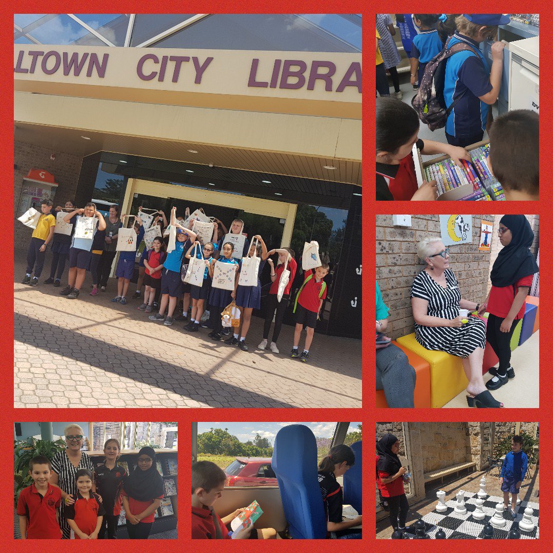 Today my library monitors and I visited the HJ Daley Library with other library monitors &amp; Teacher Librarians from  <a href="/CampbellfieldPS/">Campbellfield Public</a>, <a href="/Minto_P_S/">Minto Public School</a>  &amp; The Grange PS! This was our first visit😁Ss were excited to see behind the scenes. Thanks @campbelltownnsw #connectedcommunity