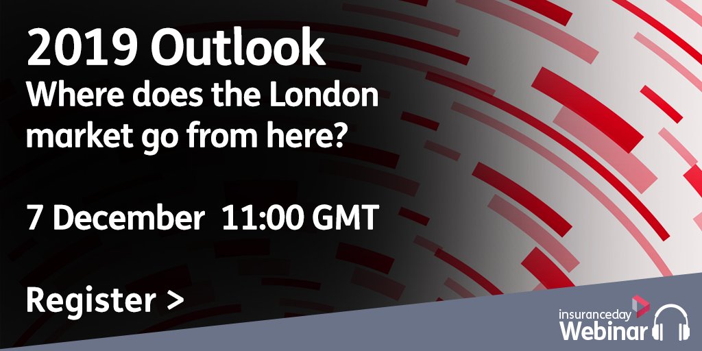 After a year of tough love from Lloyd's, a spate of natural catastrophes and increased pressure sparking consolidation, where does the London market go from here? <a href="/LorenzoSpoerry/">Lorenzo Spoerry</a>, @CanopiusGroup, <a href="/MS_Amlin/">MS Amlin</a> @WTWhr &amp; Brit discuss on our 2019 Outlook webinar: bit.ly/2E6d9E5