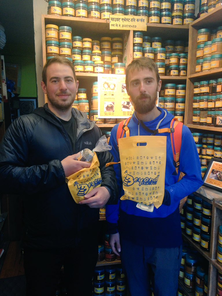 BeyondTheBee_NP's tweet photo. Friends from America 🇺🇸buying honey at the honey 🍯 store. #RedHoney #honey #HoneyBuyer https://t.co/H7aYEhGfDj