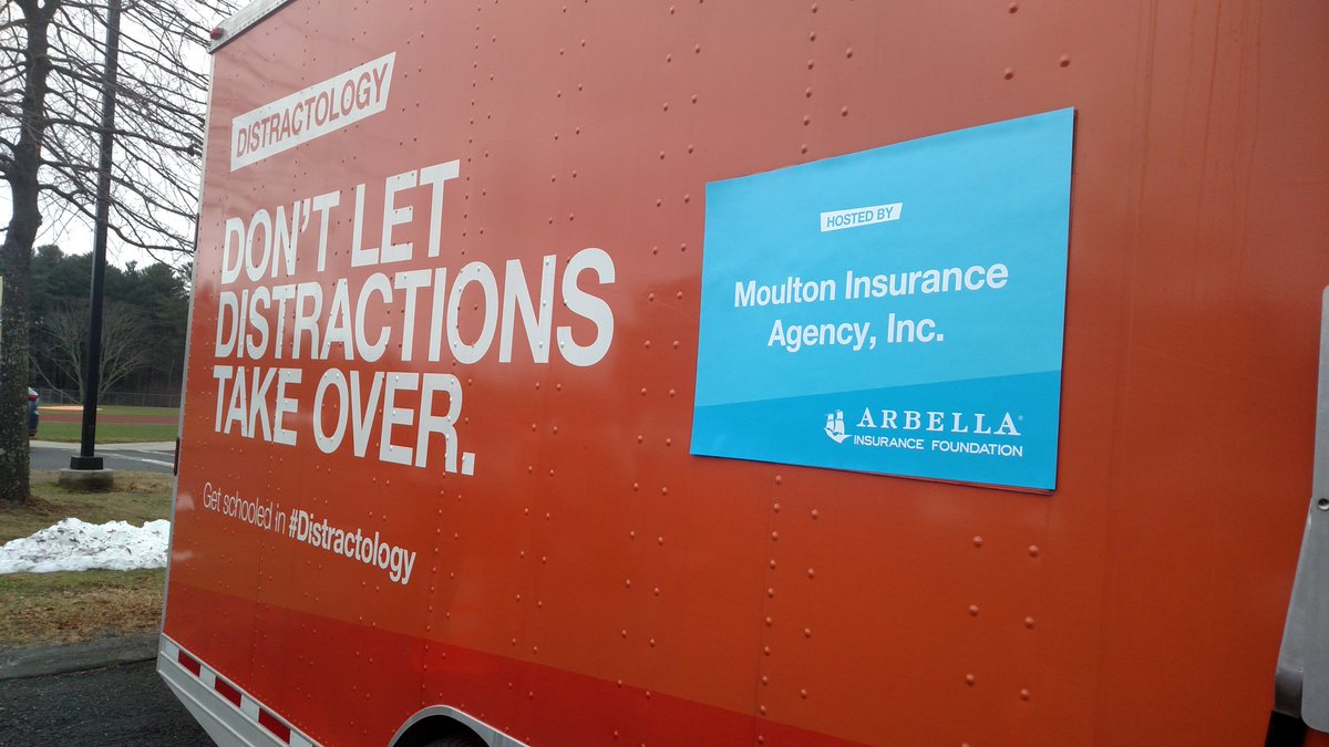 BtownHS142's tweet photo. Over 100 of our students have visited the Distractology trailer this week. Thanks to Arbella and Moulton insurance Agency for sponsoring this valuable program for our student drivers. #Distractology #OriolesDoNotLetDistractionsTakeOver https://t.co/cEt3mqccM2