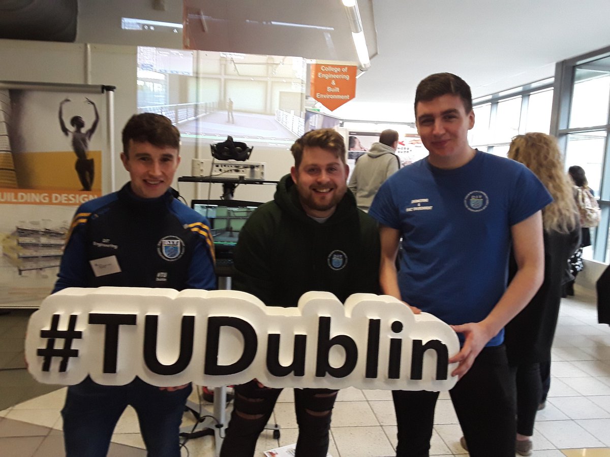 WeAreTUDublin's tweet photo. Meet the students from the College of Engineering & Built Environment at #DITOpenDay #TUDublin https://t.co/PExliDkqXK