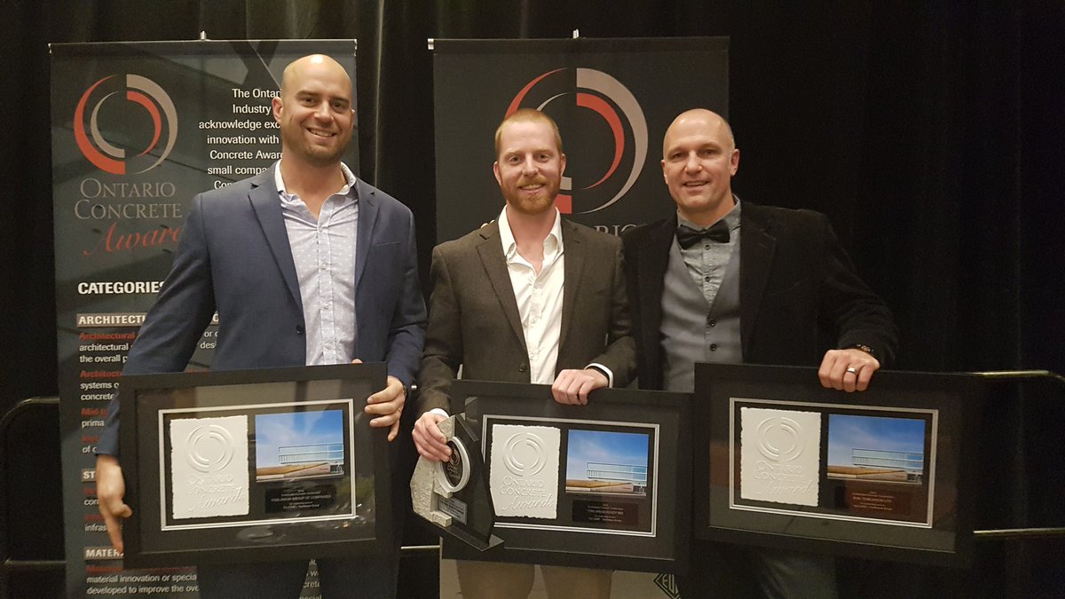 Our new home #TheCORE wins the prestigious award for #Sustainable #Concrete #Construction at the #Ontario #Concrete #Awards @CSArchitect1 @ClelandJardine <a href="/ConcreteAwards/">Ontario Concrete Awards</a> <a href="/ConcreteOntario/">Concrete Ontario</a> #TomlinsonReadyMix