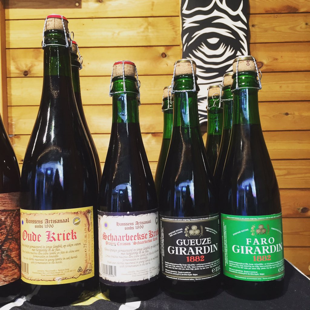 If you’ve been missing your #lambic #gueuze fix we’ve brought a little selection to Fargate. One of our go-to ‘fridge favourites’ #Girardin black label, candi sugar Faro & if you like sharp kicks of spikey acidity the #hanssensartisanaal sour🍒#schaarbeeksekriek & #oudekriek 2018