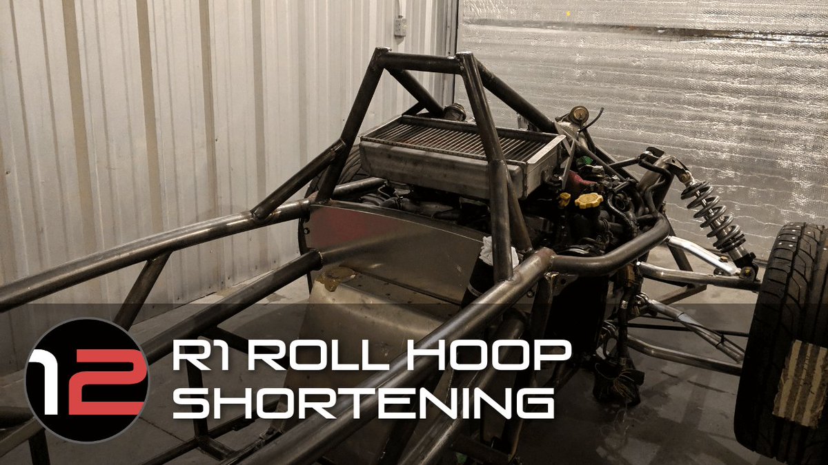 With the R1 roll hoop being too tall for our desired body lines, I try my hand at first time tube notching to replace the tall hoop with a straight bar.  youtube.com/watch?v=FhrpJR…