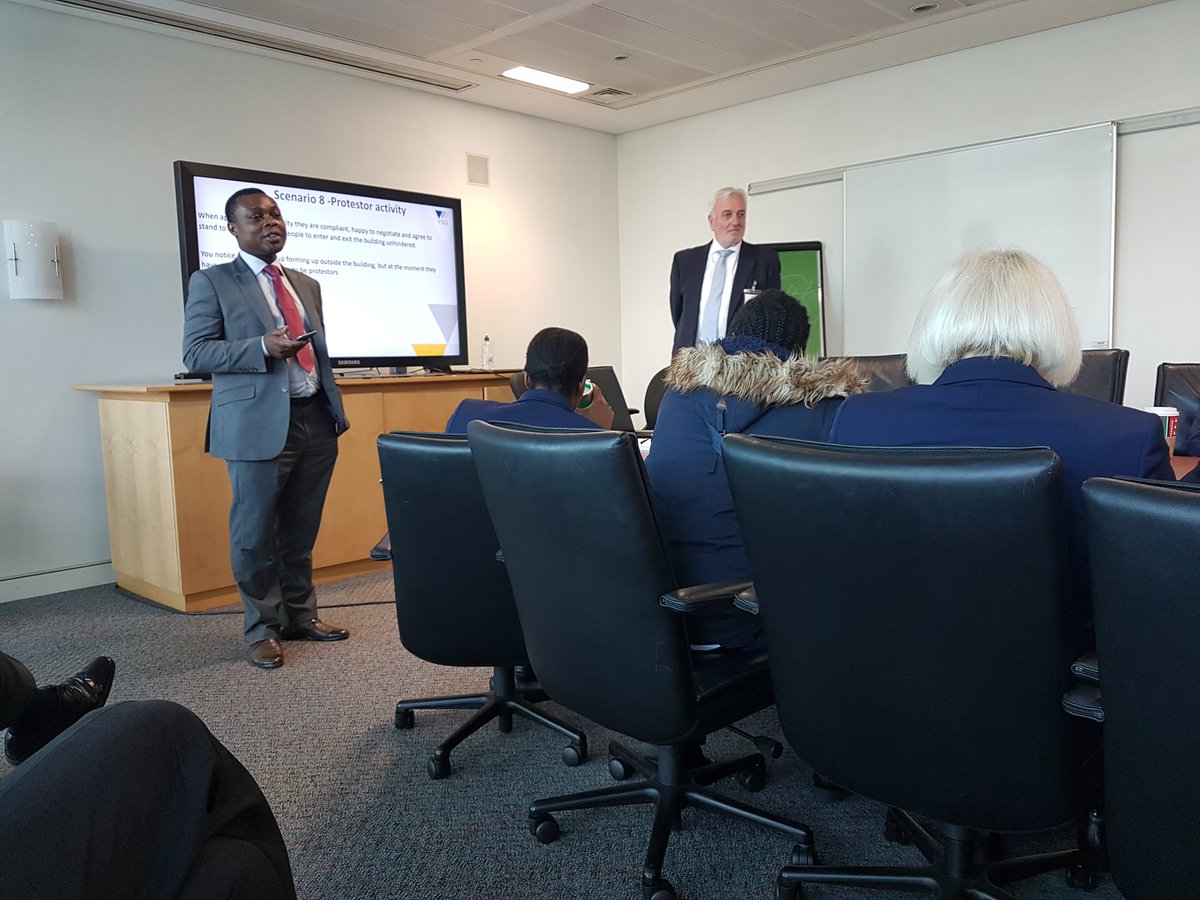 DannyVTSM's tweet photo. Brilliant ACT training session given by Lewisham CT Police to our Citi team followed by scenario testing exercises. Really beneficial learning opportunity for our officers and management team #security #learning #partnership #development @mitie @VSG_GSOC https://t.co/uz03DWcTnG