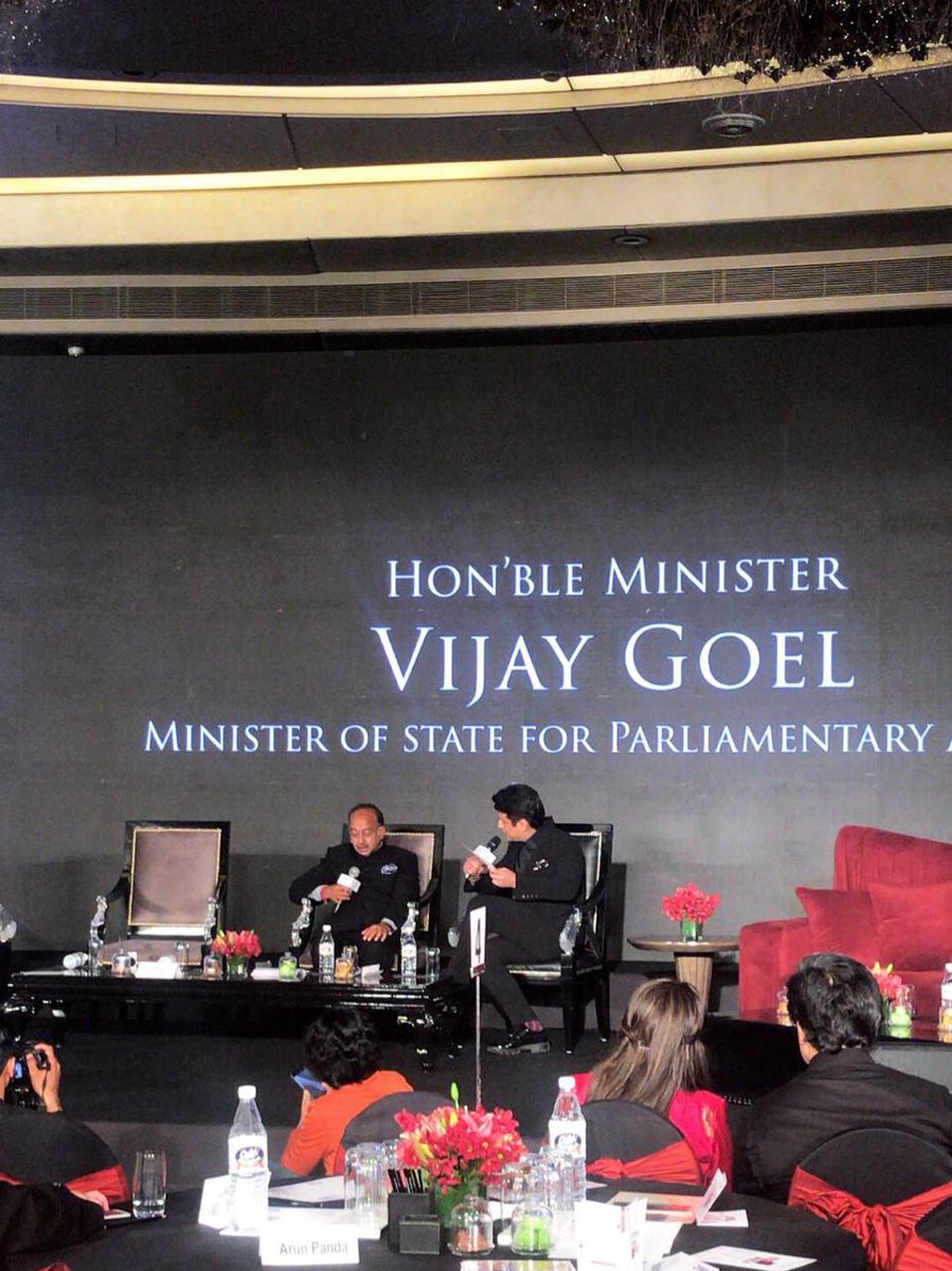 luxuryleagueind's tweet photo. I am happy to be here as I am a heritage lover as well, said @vijaygoelbjp, Hon’ble Minister of State for Parliamentary Affairs in conversation with @RajivMakhni. #TheLuxurySymposium2018 #TLS2018 #TheLuxuryLeague #ForTheLoveOfIndia https://t.co/pXVDjZX2Lc