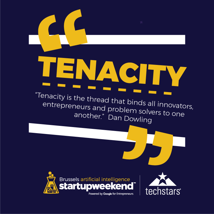 swbru's tweet photo. "Tenacity is the thread that binds all innovators, entrepreneurs and problem solvers to one another." Accept the #challenge : @StartupWeekend #Brussels #AI edition🤖 is on 📆Nov30 #SWBruAI @SWBru @totophe @miduchateau @Elena_Tosheva @toon @startitkbc https://t.co/TWwDYBWo2J https://t.co/5bIDhWjbW1