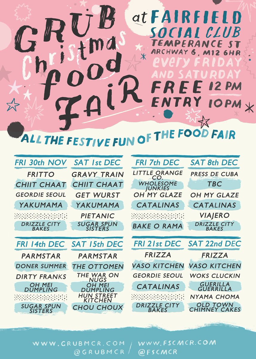 Here’s what’s happening at the #GRUBChristmasFoodFair opening today!