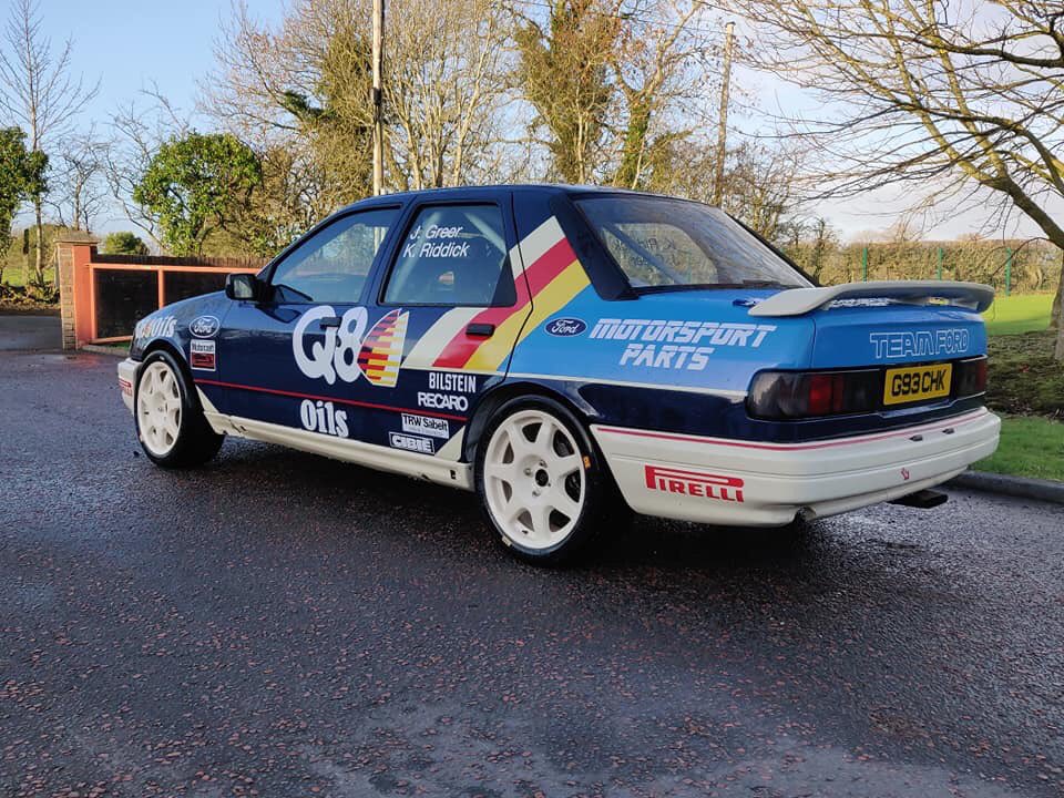 Something different for <a href="/JonnyG_Rally/">Jonny Greer</a> and <a href="/kirstyriddick/">KR</a> this weekend as they will run this Appendix K Sierra Cosworth on this weekend’s <a href="/Killarney_Rally/">Rentokil Initial Rally</a>