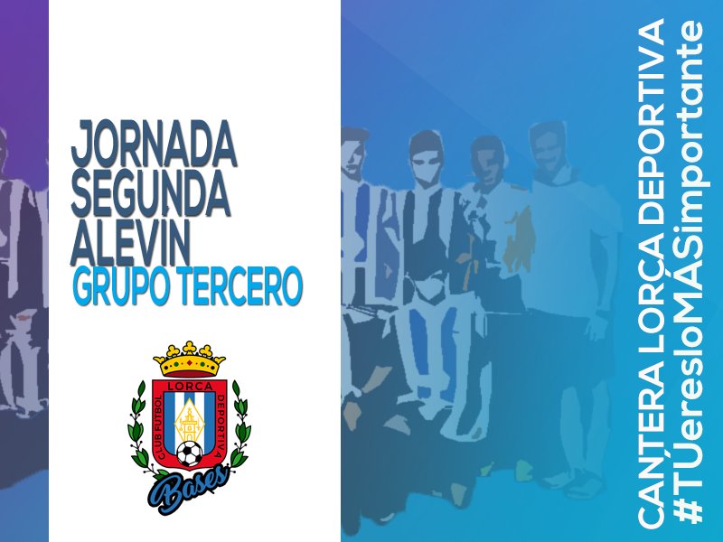 //SEGUNDA ALEVÍN//

Así se presenta la 6ª jornada en el Grupo Tercero de Segunda Alevín.

#ALV_B - <a href="/LorcaCFB/">Lorca Club Fútbol Base</a> "B"
⏰ Sábado 1 - 12:30 - Los Tollos

<a href="/san_cristobalcf/">San Cristobal CF</a> -  ALV_A 
⏰ Sábado 1 - 12:30 - Alfonso Embarre

lorcadeportiva.es/jornada-segund…

#GOLorca 💪🏻
#TÚeresloMÁSimportante
⚪🔵