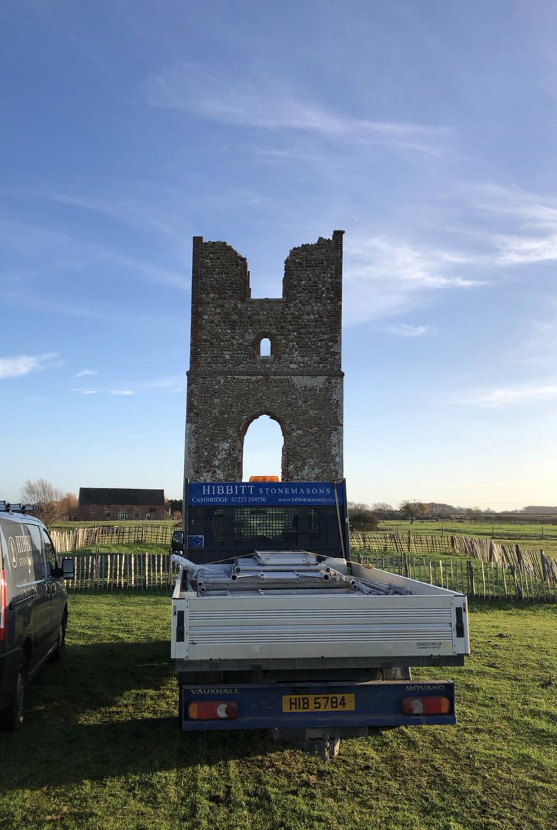 HibbittMasonry's tweet photo. Early morning sun @Godwick Tower. Setting up the site ready for work to commence on preserving the Medieval Tower.
#Godwick #Medieval #Stonemasons #Hibbitt #Conservation
https://t.co/E8ucnDEChs https://t.co/GGL65j4Nkc