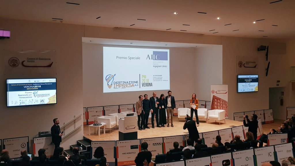 PoliHub's tweet photo. #PNI2018 @PNICube Anche #MagShell di #StartCupLombardia tra i vincitori del premio speciale dell'Associazione Italiana degli Ingegneri Clinici! Complimenti al team! https://t.co/CUYy19MLIE