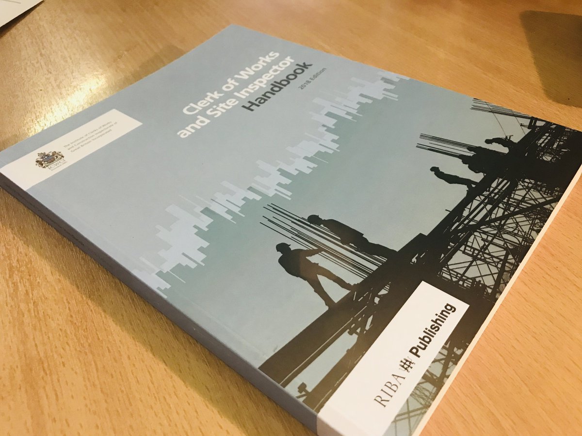 hicktonQC's tweet photo. Several copies of the 2018 edition of the Clerk of Works and Site Inspector Handbook have arrived. The book is a good read for anyone interested in how to appoint a Clerks of Works, their role, reporting, regulations, healthy and safety and other trade elements @ICWCIGB https://t.co/2fBHeNCL0D