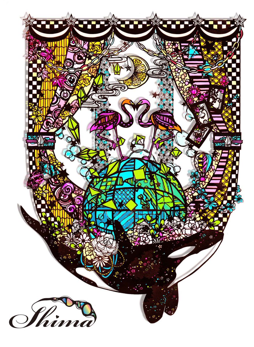 切り絵作家shima 和モダン切り絵 和風の世界観の中に ちょこっと洋風なモノが入っているのが好きです Shima切り絵 切り絵