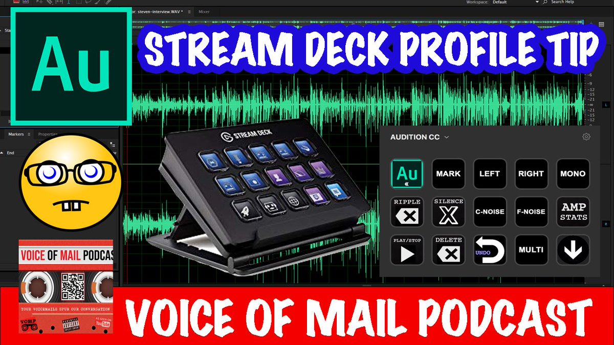 vompodcast's tweet photo. We are giving this free Adobe Audition profile for the awesome productivity tool - Elgato's Stream Deck - https://t.co/bMRefOK9q7

#Elgato #streamdeck #adobe #audition #adobeaudition #youtube #editing #podcasting #podcast #postproduction #efficiency https://t.co/p6Og30lxTl