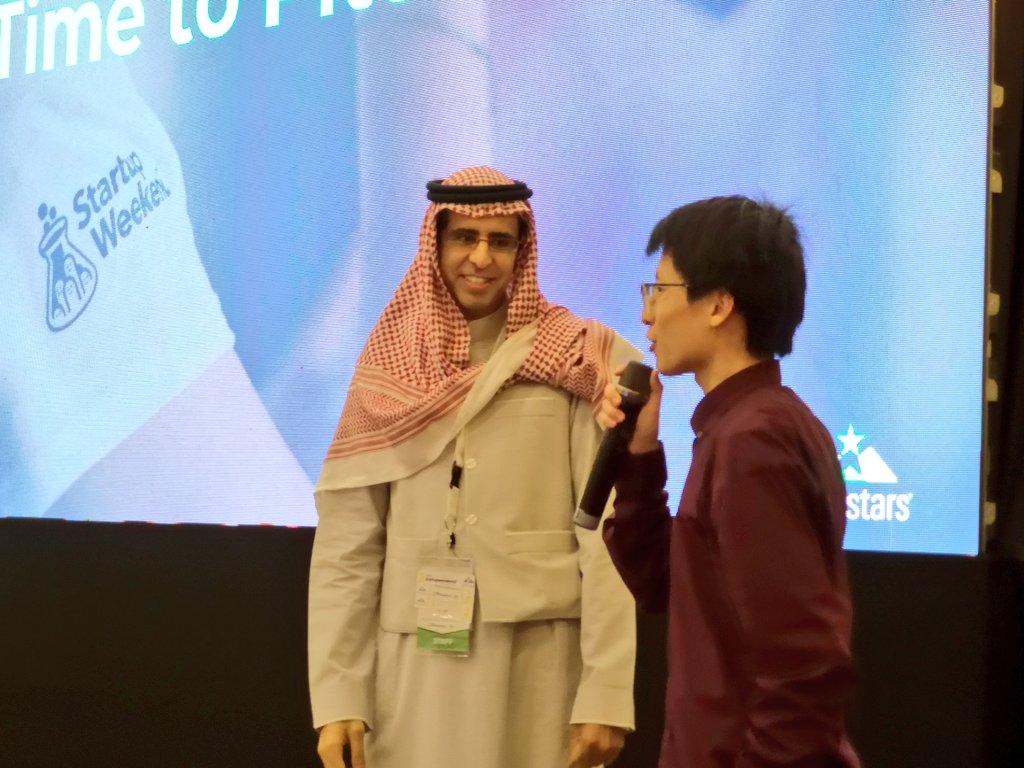 SWJeddah2018's tweet photo. Pitching their amazing ideas! #swjeddah https://t.co/FnEi2BEkD9