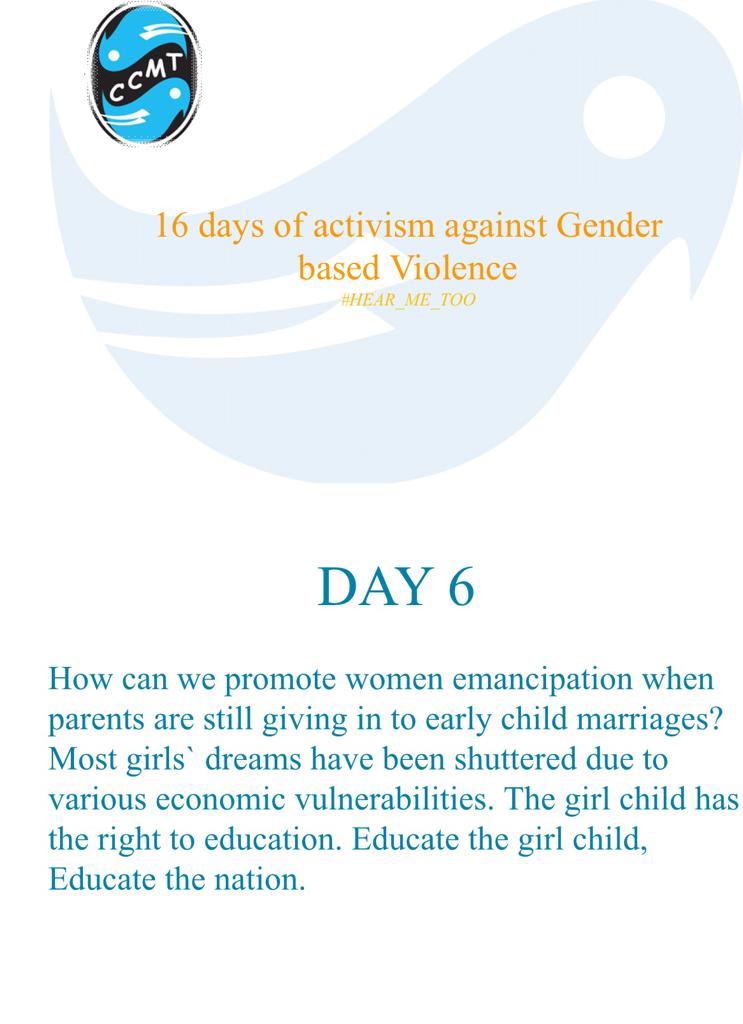 CCMTZimbabwe's tweet photo. Day 6 - Children should be given equal opportunities irregardless of their sexuality. Girls deserve a chance too and have a right to education. @SaveChildrenZIM @zhrc365 @usembassyharare @alytateh @w_onder_phiri @MUSASAZIM @hivosrosa @svengesai @dorothyhhove @wlsazim https://t.co/VGbcvSq7w5