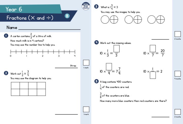 White Rose Maths On Twitter: "🔷 Year 6 Here Is Your Multiplying And Dividing Fractions Assessment! It's A Tough One. Good Luck Https://T.co/Zgrhzur8D3 Https://T.co/Ofjv5Cbaxu" / Twitter