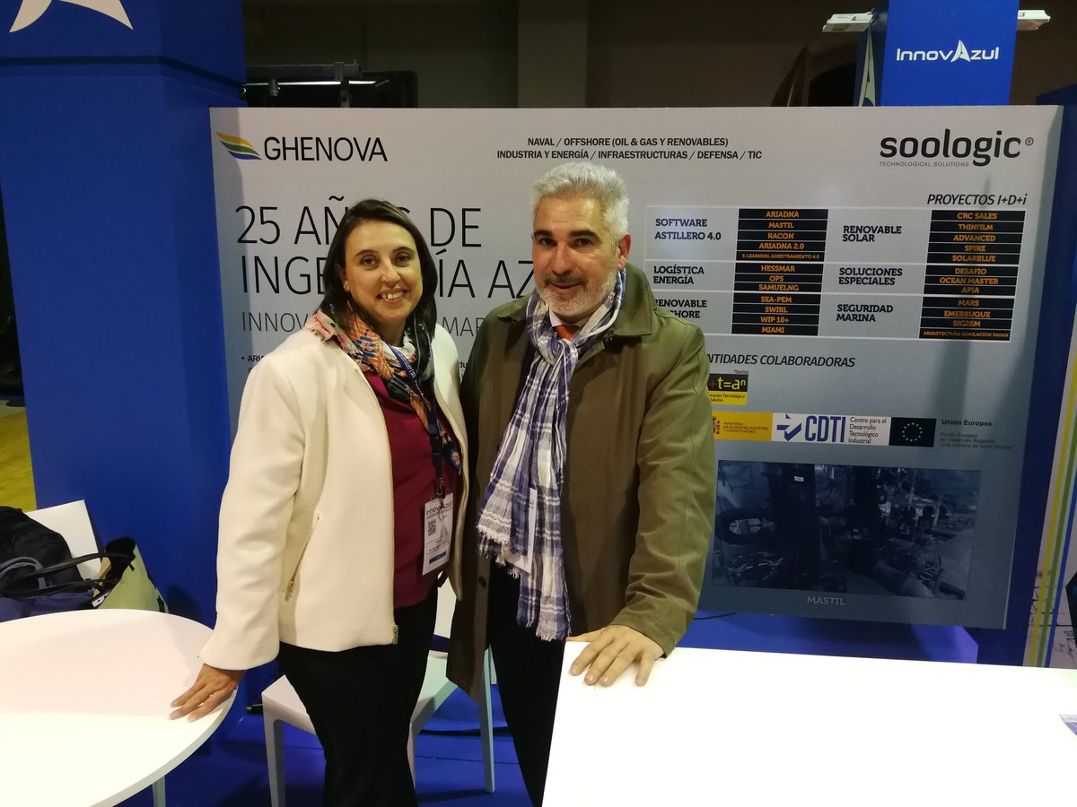sildelosa's tweet photo. Ayer cerramos la jornada en #InnovAzul2018 visitando a uno de nuestros asociados con mas presencia en el sector #naval, @GHENOVAofficial. Hoy seguiremos en este interesante foro de #innovacion. https://t.co/TIgiI4SrjR
