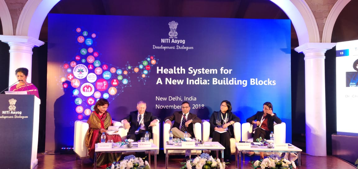 NITIAayog's tweet image. At the second technical session of today&apos;s #DevelopmentDialogue, #NITIAayog&apos;s conference on Health System for A New India, panelists discuss ideas on how existing pooled resources &amp;amp; levers of strategic purchasing can be reformed to enable an efficient #healthsystem of #NewIndia.