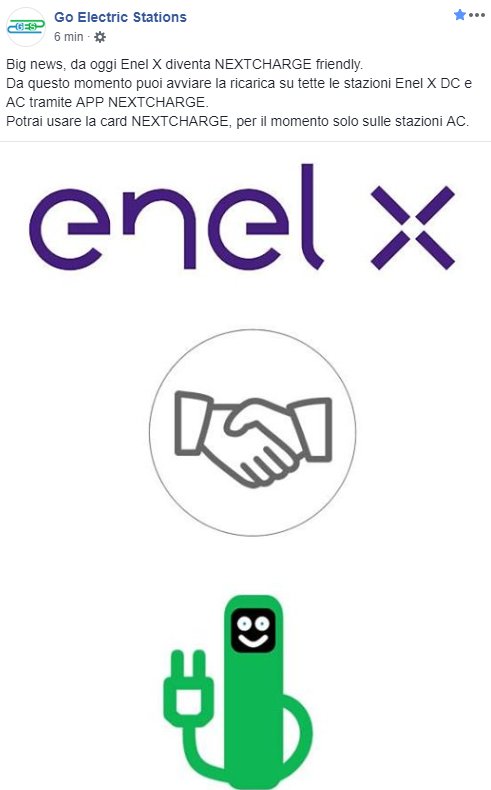 forumelettrico's tweet photo. Enel X   diventa NEXTCHARGE friendly : da oggi si possono avviare le ricariche sulle   stazioni Enel X anche con app NextCharge. Un altro roaming possibile che non   può che fare del bene alla mobilità elettrica   https://t.co/SqhfcEbGRE   #Enel #Loginet #MobilitàElettrica https://t.co/8GHTX73z4E