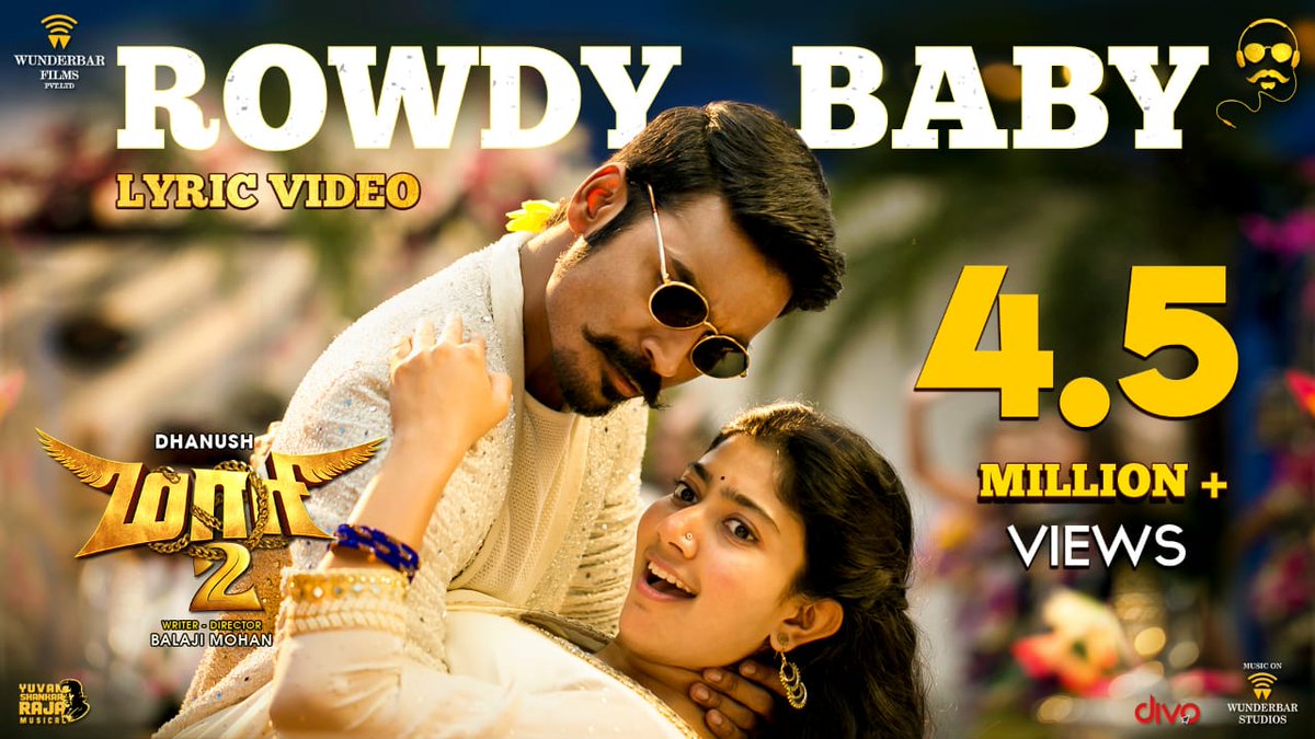 Cinetrackerz's tweet photo. #Kolaveri Poet #Dhanush 's metaphor words & with #yuvanshankarraja 's musical #RowdyBaby going viral & trending at No.1
#RowdyBabySingle 👉 https://t.co/wzzxEfvWFk
@dhanushkraja @thisisysr @Sai_Pallavi92 @directormbalaji @wunderbarfilms https://t.co/gaIl97Gmni