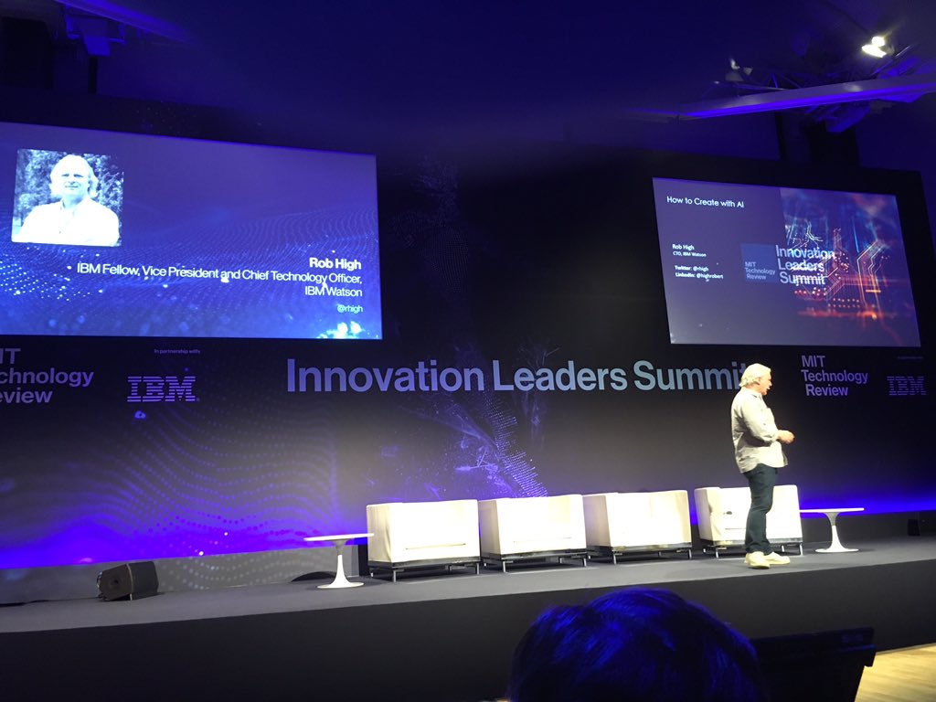 davidjf's tweet photo. #MITTRInnovationLeaders Rob High on the potentiel of AI https://t.co/6cHwq7KCcE