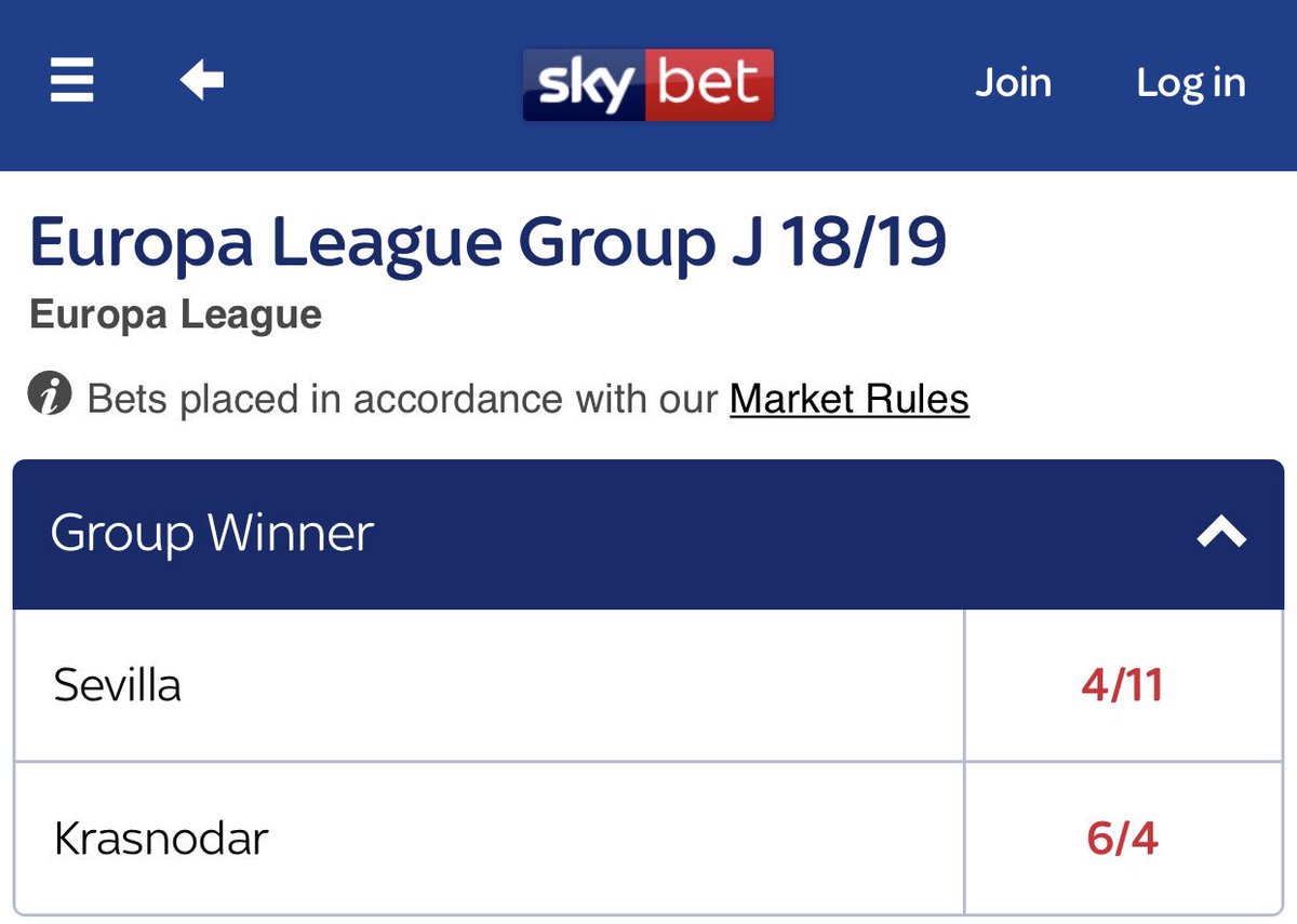 SteveHarrison_'s tweet photo. Skybet playing it safe with their Europa group betting #overround https://t.co/6lRus7KEEx