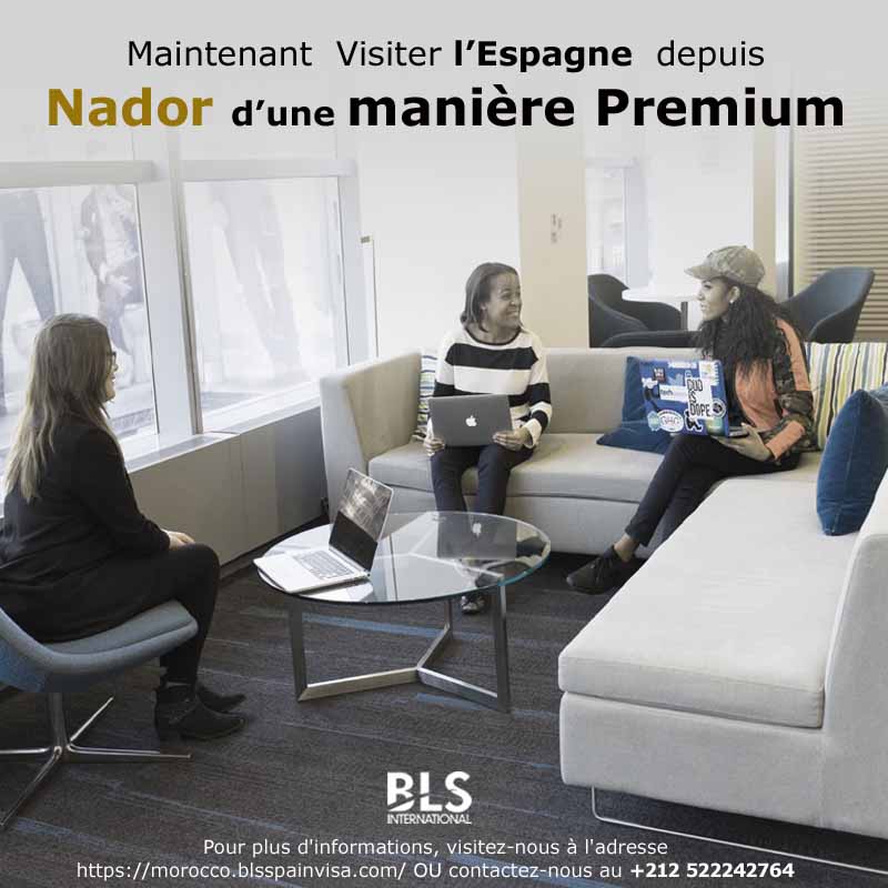BLS_Maroc's tweet photo. Maintenant Visiter #l’Espagne depuis #Nador d’une manière #Premium. Pour plus d'informations, visitez-nous à l'adresse https://t.co/A2Ply7hmp1 OU contactez-nous au +212 522242764

@MAECgob @SpainMFA @Maroc_eGov @Lahcenhaddad 
#ApplySpainVisa #BLSSpain @BLS_Maroc @blsintlservices https://t.co/Tb6h2v7gzA