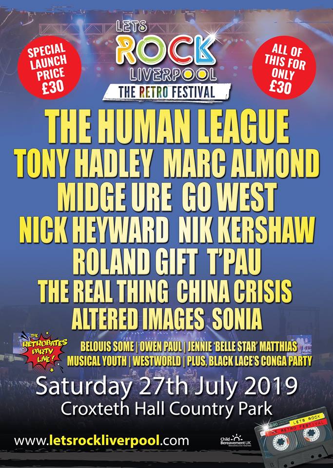 ON SALE NOW

Let's Rock Liverpool (<a href="/LRockLiverpool/">Let's Rock Liverpool</a>) 2019 with some of the biggest 80's stars to Croxteth Park in 2019!

🎫:  ow.ly/9FfI30mNuQm