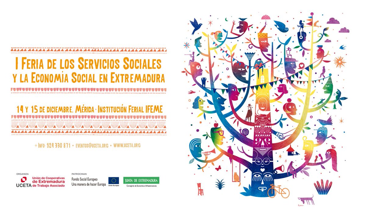 FundecytPCTEX's tweet photo. #TeInteresa:  la I Feria de los #ServiciosSociales y la #EconomíaSocial abordará en #Mérida el presente y el futuro del #cooperativismo y los servicios sociales en #Extremadura. Inscríbete en https://t.co/9yWXDTulkm Y si tienes niños, ¡tienen servicio de #Ludoteca! https://t.co/QCyzPxDlyt