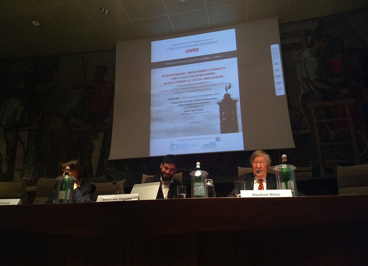 ADAPT_bulletin's tweet photo. I will disappoint you. I don't believe in pictures. I'm still verbalizing. And if we want to change labour law we need to now it's roots. Now #ManfredWeiss at #GTL2018 https://t.co/IUAqRRXjKl