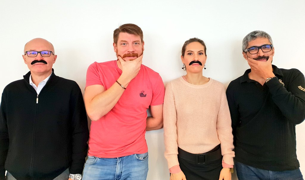 EaGuerch's tweet image. Journée #Movember à l&apos; #AXAAgileCenter... 4 moustaches pour #AXAAtoutCoeur et la journée n&apos;est pas finie !