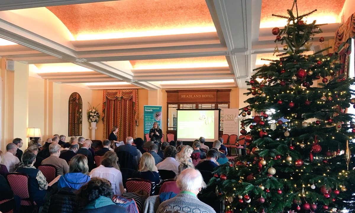 tevicornwall's tweet photo. Festive feel to the #LNP2018 conference at @HeadlandHotel this morning. We’re delighted to see so many of our enterprises in the audience! #EnvGrowth #CSA2018 https://t.co/eNOAC5VPmw