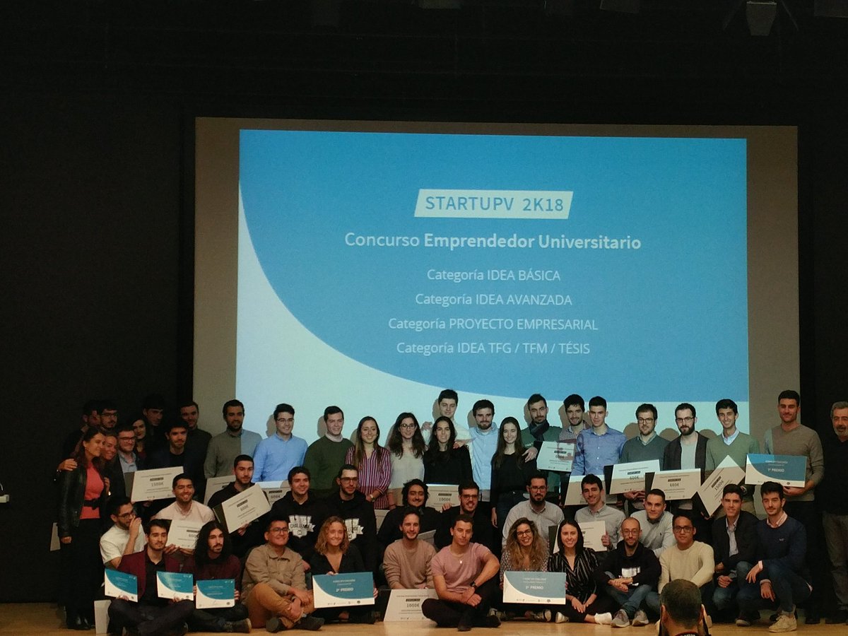 Enhorabuena a todxs lxs premiadxs en el Concurso de Emprendimiento Universitario @upv Es un lujo trabajar en un lugar rodeado de tanto talento joven. ¡Y ojalá cada vez haya más alumnas innovadoras!