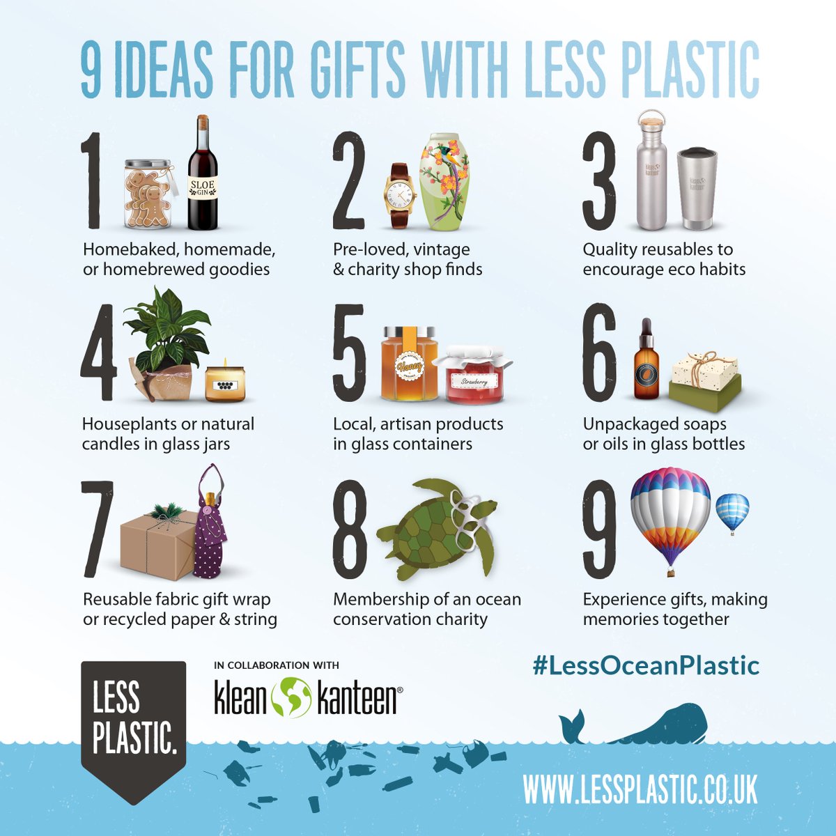 LessPlastique's tweet photo. RT @LessPlasticUK: Need help navigating the sea of plastic-encased presents to find thoughtful #Ecofriendly #Gifts? 🎁🌍💚

Here are 9 ideas for gifts with #LessPlastic 🌊🐋🐟

https://t.co/UqReUgNyAl…

#UseLessPlastic #LessOceanPlastic https://t.co/Pzo9o7pBno